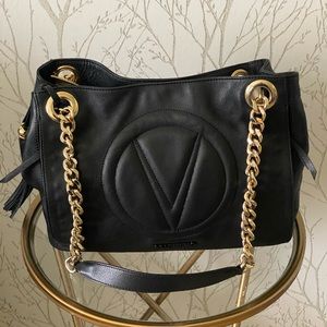 VALENTINO BY MARIO VALENTINO
Verra Sauvage Leather Shoulder Bag In Black